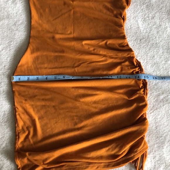 Neena Swim burnt orange mesh mini dress - Picture 7 of 10